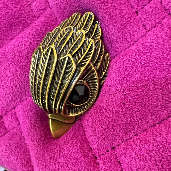 Kurt Geiger 2 way- Fuchsia Woven Crossbody Bag - Picture 2 of 6